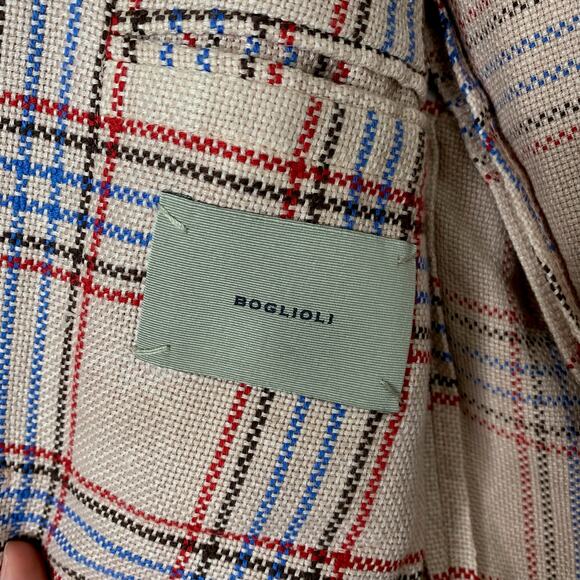 Boglioli Italy Jacket Unstructured Unlined Plaid Blazer Womens 42 IT US 6 - Picture 13 of 16